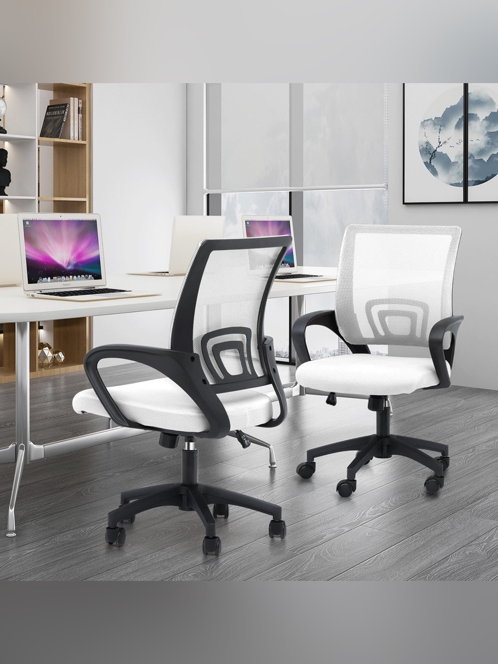 SET OF TWO SNOWBALL WHITE OFFICE CHAIRS 🪑! ❗️🌟 BRAND NEW